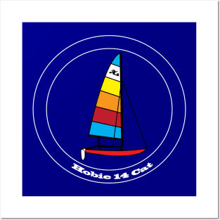 Hobie 14 Catamaran Sailboat Posters and Art